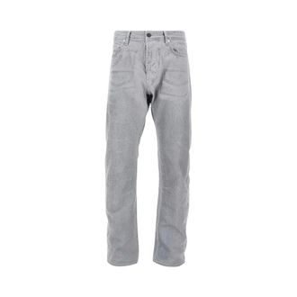 Stone Island Vaqueros de corte recto en denim reflectante Corrored - Jeans - Hombre - Gris - W28