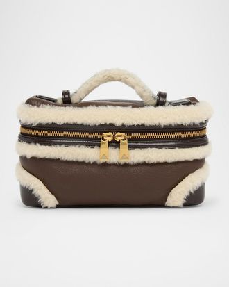Bottega Veneta Bang Bang Shearling Vanity Top-Handle Bag