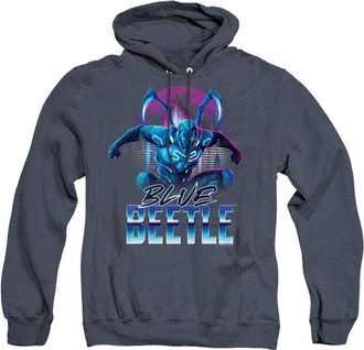 Gildan Blue Beetle (2023) City Protector Adult Heather Hoodie / Hooded Sweatshirt
