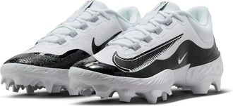 Nike Alpha Huarache Elite 4 Low MCS FD6255-101 Mens White Baseball Cleats NIN805