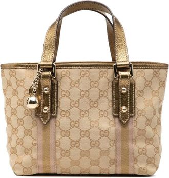 Gucci Pre-owned Handbags, female, Brown, Size: ONE SIZE Pre-owned Printed Handbag