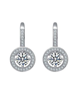 Rachel Glauber Diamond Cz Dangle Earrings