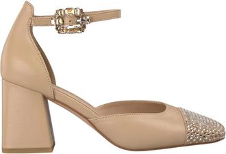 Alma En Pena Alma EN Pena, Schoenen, Dames, Beige, 36 EU, Schoen met juweelgesp hak