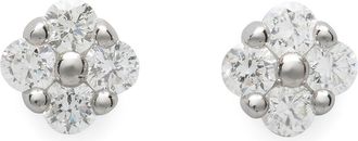 Kate Spade New York Fine Jewerly Flower Diamond Studs Womens Earring Silver, Brass/Diamond/Precious