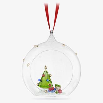 Swarovski Holiday Cheers Christmas Tree & Gifts Ball Ornament 5681633 in Red