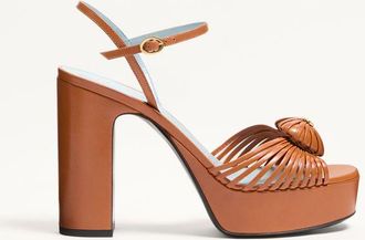Valentino Garavani Coeur Royal Platform Sandal In Kidskin 115Mm Wo
