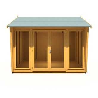 Shires Burghclere 10 x 10 Feet Summerhouse - L358.6 x W320.8 x H250 cm in Light Brown