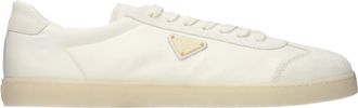 Prada Herrens Sneakers Stoff Wei&szlig;/Elfenbein
