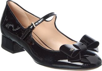 Gucci Bow Patent Ballerina Flat