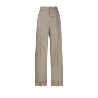 Max Mara Wide Trousers, female, Brown, Size: S Olivi Pants