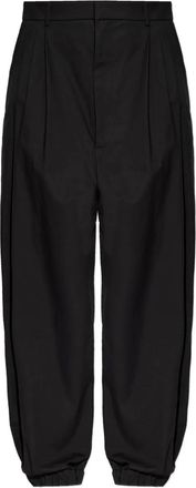 Moschino Pantaloni con polsini plissettati - Nero