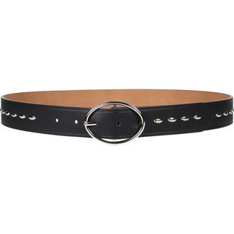 Linea Pelle Oval Studded Belt in Black at Nordstrom Rack, Size X-Large