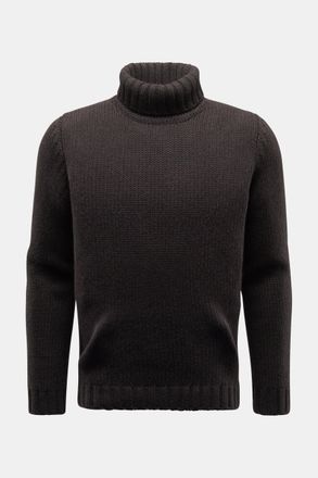 Braun Hamburg Men - Cashmere turtleneck jumper dark brown