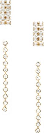 Ettika Set of 2 Crystal Drop Earrings in Gold at Nordstrom
