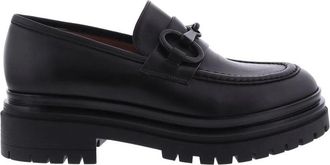 Paris Punk Chunky Loafer Zwart Leer - Dames - Loafers - Zwart - 41 EU - Leer - Schoenen