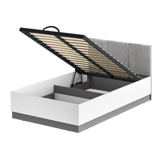 Petits Meubles Cama canap&eacute; 120x200 con somier estratificado Blanco Gris