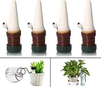 OEM Kit De Riego Por Goteo Autom&aacute;tico De Cer&aacute;mica De 4 Piezas Para Plantas De Interior Y Exterior