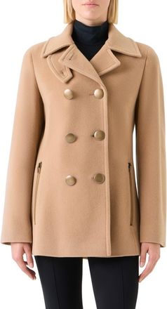 Akris Wool Blend Peacoat in Malt at Nordstrom, Size 10