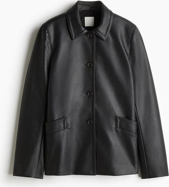 H&M Jacke mit Coating - Schwarz
