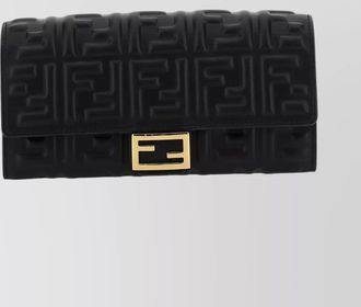 Fendi quilted chain wallet removable strap