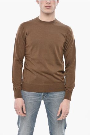 Paolo Pecora Solid Virgin Wool Crewneck Sweater size Xxl