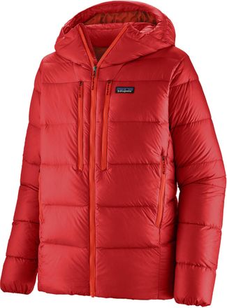 Patagonia Red Fitz Roy Down Hoody Polyester Jacket