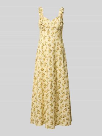 Vero Moda Midikleid mit floralem Allover-Print Modell Yaselin in GELB, Gr&ouml;&szlig;e 34
