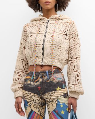 Co&ucirc;t de la Libert&eacute; Gina Cropped Zip Hoodie