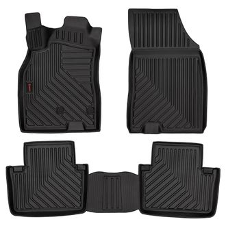 OEM Alfombrillas De Goma 3d Para Renault Megane Iii (hatchback, Coup&eacute;, Gran Turismo, Familiar, 2008-2015) - Borde De 5 Cm