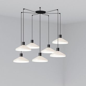 Faro Barcelona Faro Kombo - L&aacute;mpara De Techo Colgante Cluster Beige, E27