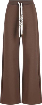 Max Mara Dames, Broeken, Bruin, Maat: M Jersey