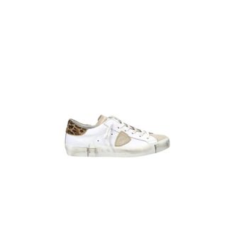 Philippe Model Sneakers, female, White, 8 UK, Animal-Print Low Top Trainers Women