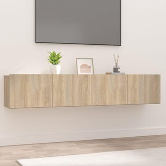vidaXL Vidaxl - Muebles De Tv 2 Uds Madera Ingenier&iacute;a Roble Sonoma 80x30x30 Cm