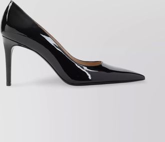 Stuart Weitzman pointed toe stiletto heel pumps in patent leather