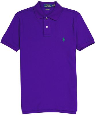 Polo Ralph Lauren Purple Pique Polo Shirt, Brand Size X-Small