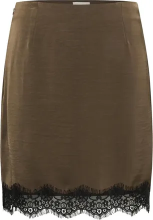 Kaffe Curve Mujer, Faldas, Marr&oacute;n, Talla: 2XL