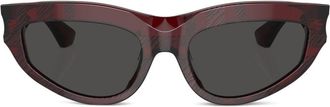Burberry Sunglasses checkered cat-eye sunglasses - women - Acetate - 55
