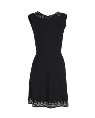 Alaia Alaia mouwloze, versierde fit-and-flare jurk in zwarte viscose