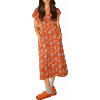 Ace & Jig Antoine V-neck Pocket Dress in Birdcage at Nordstrom, Size 5X-Large