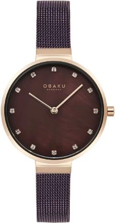 Obaku Anemone Quartz Brown Dial Ladies Watch V287LXVNMN