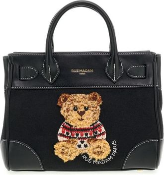 Rue Madam Marvin Love Mini Tote - Dames - Handtassen - Zwart - ONE Size - Leer - Tassen