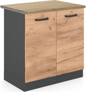 Vicco Mobile lavello cucina R-Line, Quercia dorata, 80 cm, pl Rovere