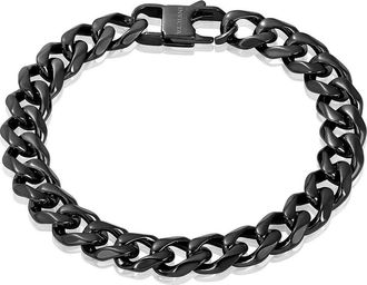 Invicta Mens 11mm Curb Chain Link Bracelet in Black at Nordstrom Rack, Size 9