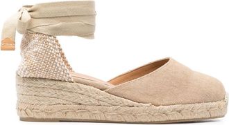Castaner 50mm wedge espadrilles - women - Cotton/Fabric/Jute/Calf Leather/Rubber - 35 - Neutrals