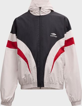 Balenciaga Men & apos;s Hooded Tracksuit Jacket