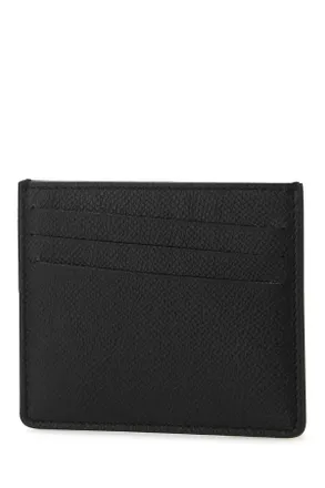Maison Margiela Mens Black Leather Card Holder T8013 Portafogli