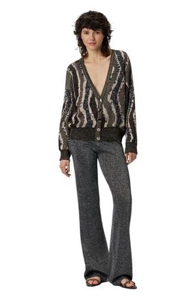 Missoni Straight Long Pants In Lam&eacute; in Silver at Nordstrom, Size 38 It