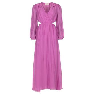Freebird by Steven Icons Jurk Diola F-Wv-Silk - Dames - Maxi kleedjes - Paars - S - Kleedjes