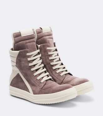 Rick Owens Geobasket suede high-top sneakers