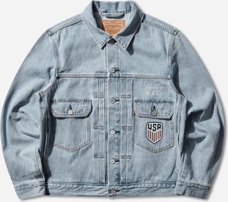 Levi's Men s U.S. Soccer Type II Trucker Jacket Blue